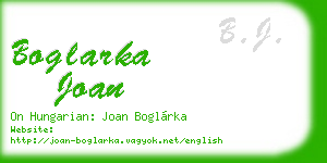 boglarka joan business card